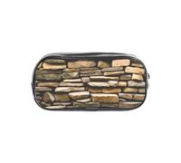 Tamiger Astuccio trasparente con stampa a muro di mattoni con rocce rustiche, astuccio trasparente per cancelleria, organizer da viaggio e forniture per ufficio