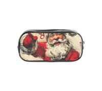 Tamiger Astuccio trasparente con stampa natalizia con scritta "Merry Christmas", organizer per cancelleria da viaggio e forniture per ufficio
