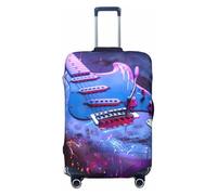 Tamiger Bella stampa chitarra elastica lavabile bagagli Protector universale valigia copertura viaggio bagagli copertura, Nero , XL