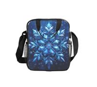 Tamiger Blu Natale Fiocco di Neve Stampa Trasparente Isolato Lunch Bag per Quotidiano Ufficio Viaggi Picnic