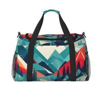 Tamiger Borsa da viaggio con stampa di paesaggi di montagna Borsa da viaggio leggera portatile versatile borsa a tracolla pieghevole