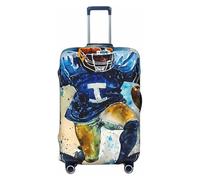 Tamiger Calcio Sport Palla Stampa Elastico Lavabile Baggage Protector Universale Valigia Copertura di Viaggio Dei Bagagli, Nero , XL