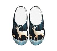 Tamiger Ciabatte premurose con stampa di cervi albero di Natale per donne uomini interni esterni con scarpe carine usura traspirante