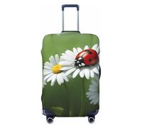 Tamiger Coccinella su margherita stampa floreale elastico lavabile bagagli Protector universale valigia copertura viaggio bagagli copertura, Nero , XL