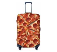 Tamiger Copertura universale per valigie da viaggio con stampa 3D Pizza Pepperoni elastica lavabile, Nero , S