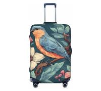 Tamiger Copertura universale per valigie da viaggio con stampa floreale e uccellino, lavabile, Nero , S
