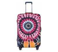 Tamiger Exotic Tribe Tie Dye Style Stampa Elastico Lavabile Bagaglio Protector Universale Copertura Valigia Da Viaggio Copertura Dei Bagagli, Nero , XL