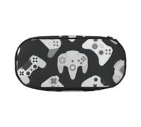 Tamiger Game Controller Stampa Funzionalità di Stoccaggio Matita Borsa Studenti Scuola Ragazzi Ragazze Uso quotidiano Pratico, Nero , Taglia unica, Organizer per borse