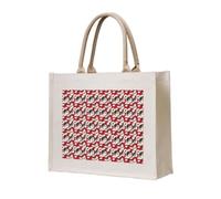 Tamiger Grande borsa tote con stampa floreale rosso e margherita bianca da donna uomo riutilizzabile leggera confortevole shopping spiaggia viaggi