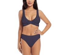 Tamiger Hacker Era - Bikini da donna, due pezzi, con stampa, per spiaggia, piscina, crociera, vacanze, feste, Nero , XXL