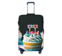 Tamiger Happy Birthday Cakes Print Stretch Universale Valigie Copertura Bagagli Elastico Accessori Da Viaggio Storage, Nero , XL, Bagaglio a mano
