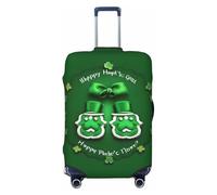 Tamiger Happy St. Patrick's Day Stampa Elastico Lavabile Bagaglio Protector Universale Valigia Copertura Bagagli Da Viaggio, Nero , M