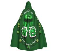 Tamiger Happy St. Patrick'S Day Stampa Mantello Con Cappuccio Per Donne Uomini Mantello Carnevale Rinascimento Cosplay Costume Accessorio