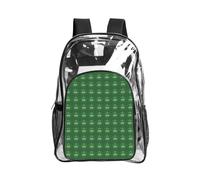 Tamiger Happy St. Patrick's Day Stampa Trasparente Zaino Borsa Trasparente per Escursionismo Outdoor Palestra Campus Pendolari Uso quotidiano