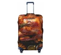 Tamiger Happy Thanksgiving Turchia Stampa Elastico Lavabile Baggage Protector Universale Valigia Copertura Bagagli Da Viaggio, Nero , XL