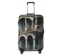 Tamiger Haunted Mansions - Copertura universale per valigia, con stampa, elastica, lavabile, da viaggio, Nero , L