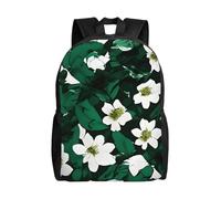 Tamiger Hunter Verde Floreale Petali Stampa Modello Unisex Zaino Per Ufficio, Viaggi, Escursionismo, Commutes Quotidiani All'aperto