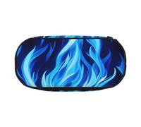 Tamiger Indigo Flame Print Print Funzionalità Storage Pencil Bag Scuola Studenti Ragazzi Ragazze Uso quotidiano Pratico, Nero , Taglia unica, Organizer per borse