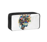 Tamiger Intelligenza Artificiale Cervello Stampa Unisex Spazioso Portapenne Grande Capacità Cancelleria Organizer Pouch per il trasporto quotidiano