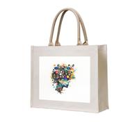 Tamiger Intelligenza Artificiale Stampa Cervello Grande Tote Bag Donne Uomini Riutilizzabile Leggero Confortevole Shopping Spiaggia Viaggio