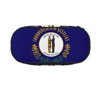 Tamiger Kentucky State Flag Print Funzionalità Storage Pencil Bag Scuola Studenti Ragazzi Ragazze Uso quotidiano Pratico, Nero , Taglia unica, Organizer per borse