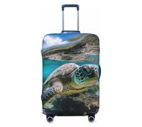 Tamiger Lord Howe Island Sea Turtle Print Elastic Lavabile Baggage Protector Universale Copertura Bagagli da Viaggio, Nero , M