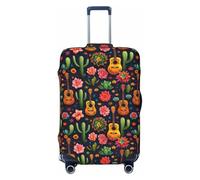 Tamiger Lotus and Candles - Copertura protettiva per bagagli universale con stampa di chitarra elastica e lavabile, Nero , L