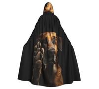 Tamiger Mantello con cappuccio per cani e animali domestici, 185 cm | Cosplay Robe Costume Mantello di Velluto Costume Costume Mascherata Feste Feste Unisex