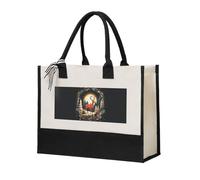 Tamiger Merry Christmas Deer Print Donne Canvas Tote Bag Grande Capacità Compleanno Per Spiaggia Shopping Viaggi Ufficio Regalo