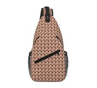 Tamiger Merry Christmas Print Cross Chest Bag diagonale leggero elegante sacchetto per escursionismo quotidiano zaino a tracolla