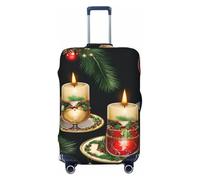 Tamiger Merry Christmas Print Stretch Universal Valigie Copertura Bagagli Protettore Elastico Accessori Da Viaggio Storage, Nero , L, Bagaglio a mano
