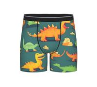 Tamiger Molti Piccoli Dinosauri Stampa Biancheria Intima Degli Uomini Stretch Soft Tronchi Da Usare Tutti I Giorni Per La Casa Di Vi, Nero , S