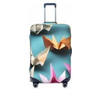 Tamiger Origami Paper Crane Print Stretch Universale Valigie Copertura Bagagli Elastico Viaggio Accessori Storage, Nero , S, Bagaglio a mano