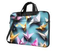 Tamiger Origami Paper Cranes Stampa Elegante Borsa per Computer Portatile Notebook Caso Business Ufficio Pendolarismo Viaggi Weekend, Nero , 13 inch