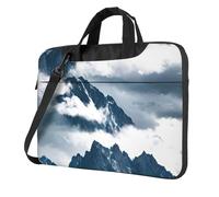 Tamiger Paesaggio Con Montagne E Nuvole Stampa Elegante Borsa Per Laptop Portatile Notebook Case Business Ufficio Pendolari Viaggi Weekend, Nero , 15.6 inch