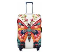Tamiger Ricamo colorato farfalla stampa elastico lavabile bagagli Protector universale valigia copertura viaggio bagagli copertura, Nero , XL