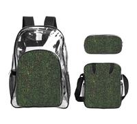 Tamiger Set di 3 zaini trasparenti con stampa di formula matematica per viaggi, avventure all'aria aperta, vacanze, borsa trasparente
