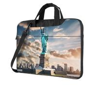 Tamiger Statua della Libertà a New York Stampa Elegante Borsa per Notebook Portatile Custodia per Notebook Business Ufficio Pendolari Viaggi Weekend, Nero , 13 inch