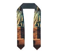 Tamiger Statua della Libertà a New York Stampa Scialle di Laurea per Inizi Accademici Onore Sciarpa di Laurea delicata sulla pelle, Appiattito, Taglia unica
