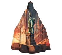 Tamiger Statua della Libertà In Nyc Stampa Vacanza Mantello Con Cappuccio Costume Robe Per Cosplay Carnevale Vampiro Partito Eventi A Tema