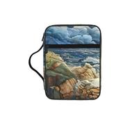 Tamiger The Seaside Lighthouse Print Bibbia Storage Bag Scripture Holder Religioso Organizer Christian Gift Accessory