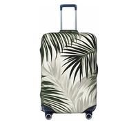 Tamiger Trasparente Foglia di Palma Stampa Elastico Lavabile Baggage Protector Universale Valigia Copertura Bagagli Da Viaggio, Nero , S