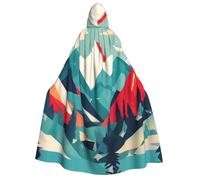 Tamiger Viaggio Montagna Scenario Stampa Donne Uomini 190 centimetri Con Cappuccio Mantello di Carnevale Cosplay Mantello Costume Eventi A Tema Festival