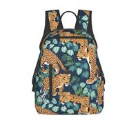 Tamiger Zainetto leggero unisex con stampa leopardata, impermeabile, da viaggio, casual, per pendolari