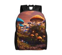 Tamiger Zaino unisex con stampa di funghi magici, per ufficio, viaggi, escursioni, pendolari quotidiani