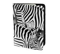 Tamiger Zebra Print 14 cm passaporto viaggio documento portafoglio unisex regalo per vacanze viaggi di lavoro, Nero , taglia unica