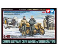 TAMIYA 1/48 German Luftwaffe Crew Winter con collezione militare Chainkraftrad