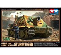 TAMIYA 1/48 Mortaio d'assalto tedesco 38 cm serie in miniatura militare Sturm...