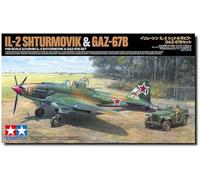 Ilyushin Il-2 Shturmovik With Gaz 67B Set 1:48 Plastic Model Kit TAMIYA