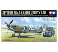 TAMIYA 25211 SUPERMARINE SPITFIRE MK.I & LIGHT UTILITY CAR SET DA 10 HP 1/48